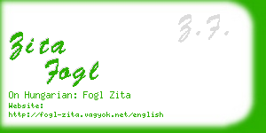 zita fogl business card